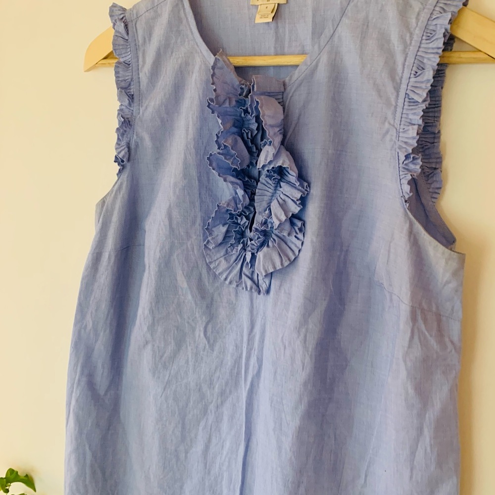 J CREW | Ruffle detail Sleeveless Blouse - Picture 2 of 11